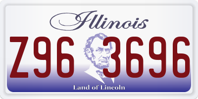 IL license plate Z963696