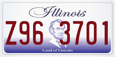 IL license plate Z963701