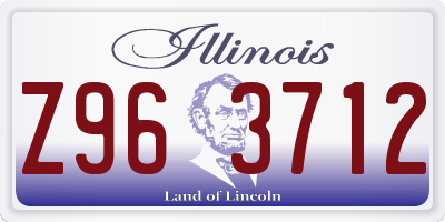IL license plate Z963712