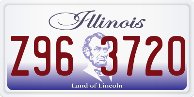 IL license plate Z963720
