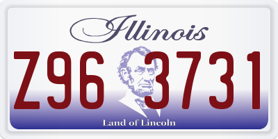 IL license plate Z963731