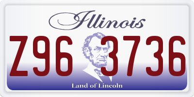 IL license plate Z963736