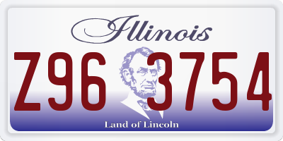 IL license plate Z963754