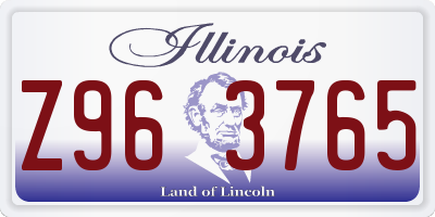 IL license plate Z963765