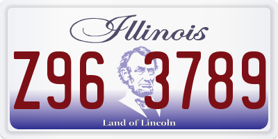 IL license plate Z963789