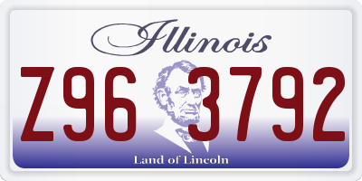 IL license plate Z963792
