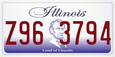 IL license plate Z963794
