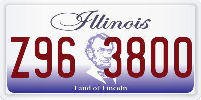 IL license plate Z963800