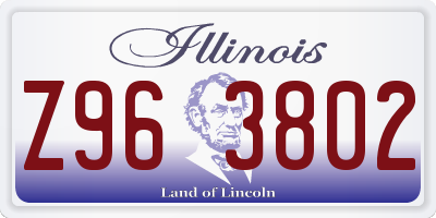 IL license plate Z963802