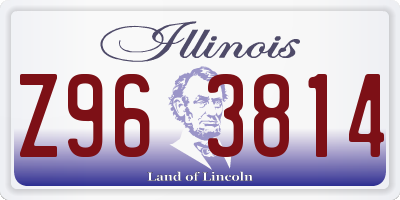 IL license plate Z963814