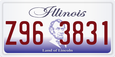 IL license plate Z963831