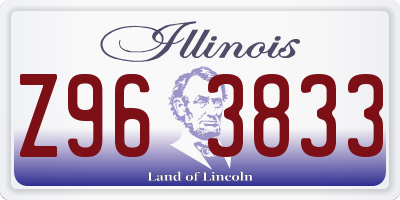 IL license plate Z963833