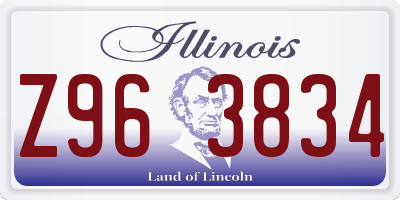 IL license plate Z963834