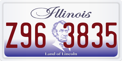 IL license plate Z963835
