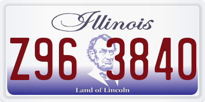 IL license plate Z963840