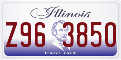 IL license plate Z963850