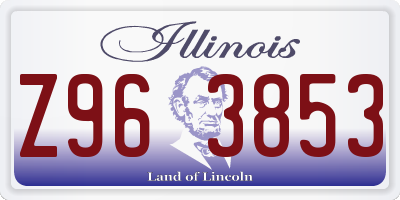 IL license plate Z963853