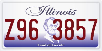 IL license plate Z963857