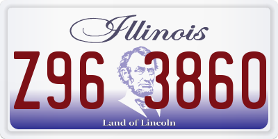 IL license plate Z963860