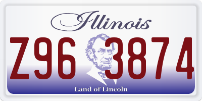 IL license plate Z963874