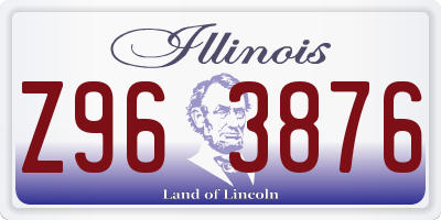 IL license plate Z963876