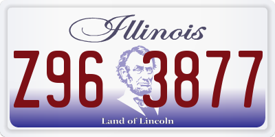 IL license plate Z963877