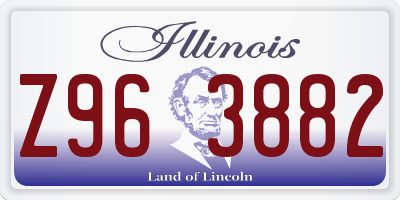 IL license plate Z963882