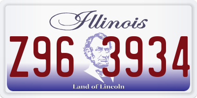 IL license plate Z963934