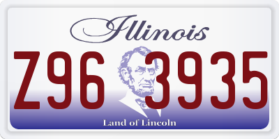 IL license plate Z963935