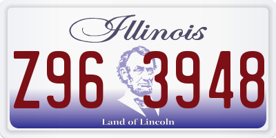 IL license plate Z963948