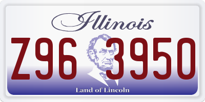 IL license plate Z963950