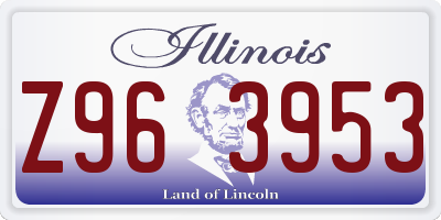 IL license plate Z963953