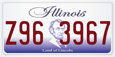 IL license plate Z963967
