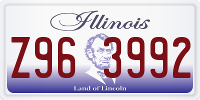 IL license plate Z963992