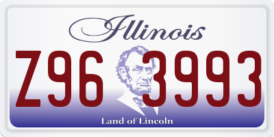 IL license plate Z963993
