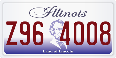 IL license plate Z964008