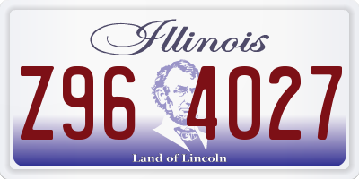 IL license plate Z964027