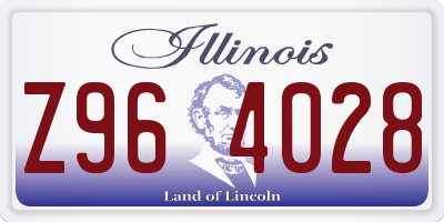IL license plate Z964028