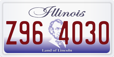 IL license plate Z964030