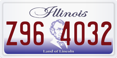 IL license plate Z964032