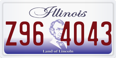 IL license plate Z964043