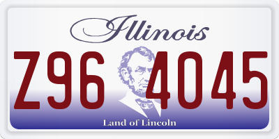 IL license plate Z964045