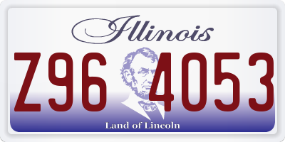 IL license plate Z964053