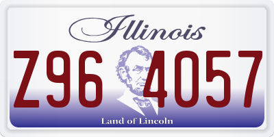 IL license plate Z964057