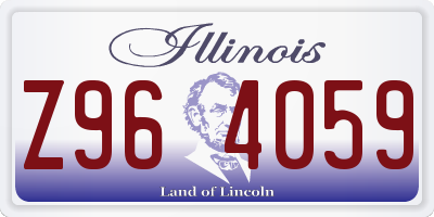 IL license plate Z964059