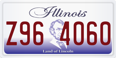 IL license plate Z964060