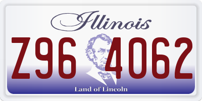 IL license plate Z964062