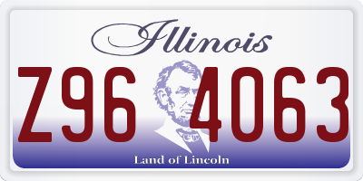 IL license plate Z964063