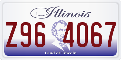 IL license plate Z964067