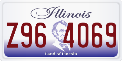 IL license plate Z964069